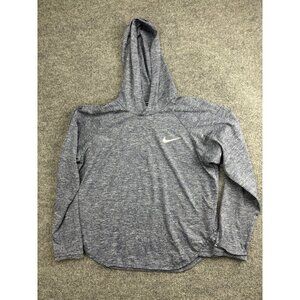 Nike Swim Dri-FIT Hoodie Shirt Mens Medium Blue Long Sleeve UPF 40+ Rash Guard